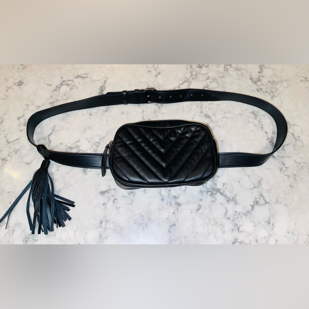 Faux leather belt bag